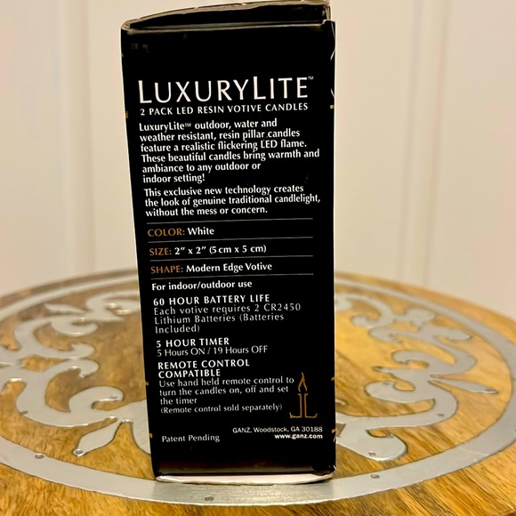 Luxury Lite 2 pack led resin votive candles indoor/outdoors weather resistant. - Picture 2 of 3